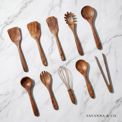 Savanna & Co. Teak Kitchen Utensils