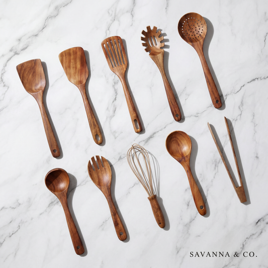 Savanna & Co. Teak Kitchen Utensils