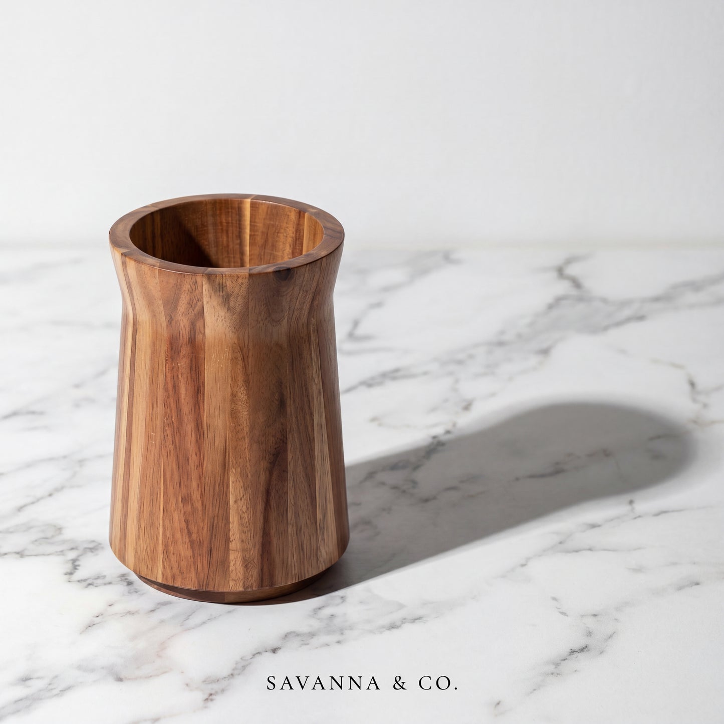 Savanna & Co. Acacia Wood Kitchen Utensil Holder