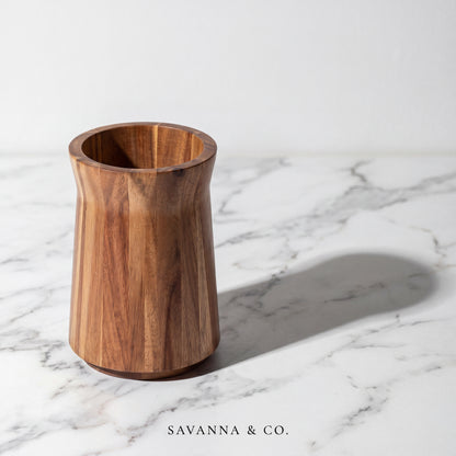 Savanna & Co. Acacia Wood Kitchen Utensil Holder