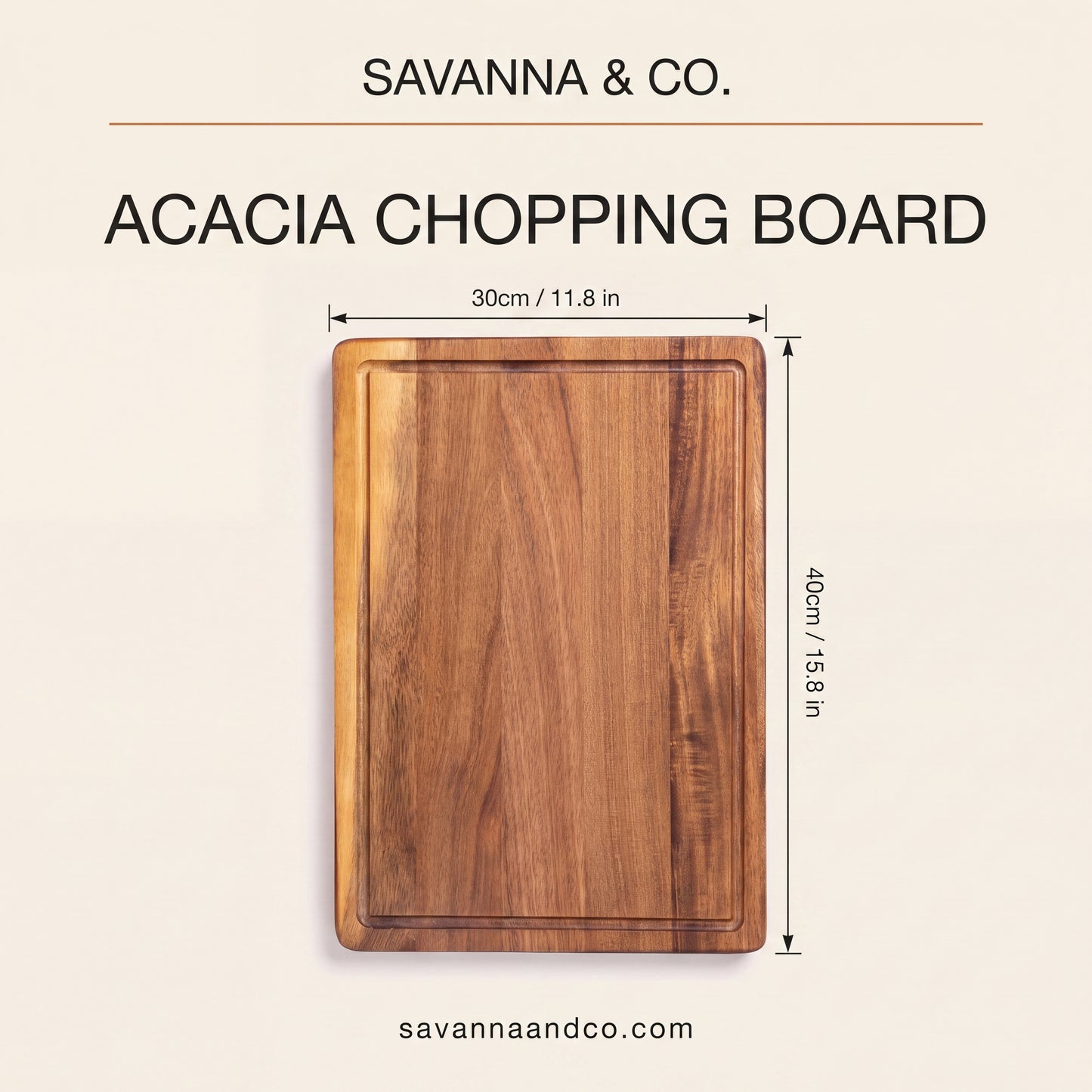 Savanna & Co. Acacia Wood Chopping Board
