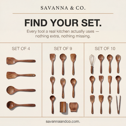 Savanna & Co. Teak Kitchen Utensils