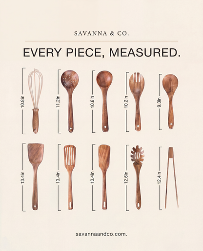 Savanna & Co. Teak Kitchen Utensils
