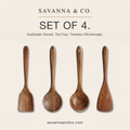 Savanna & Co. Teak Utensils Set of 4